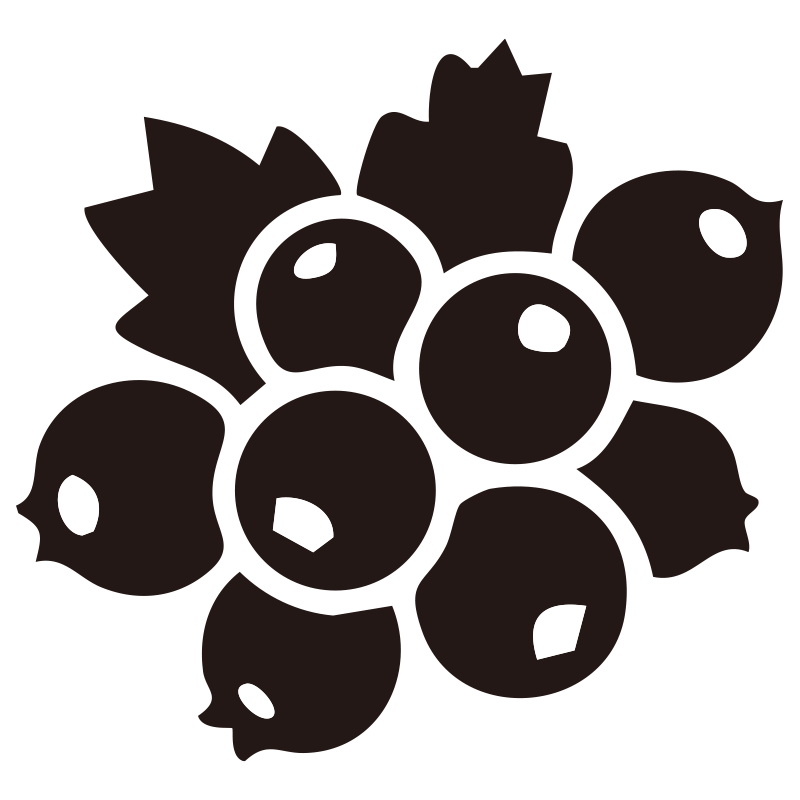 重なり合うたくさんの実と、特徴