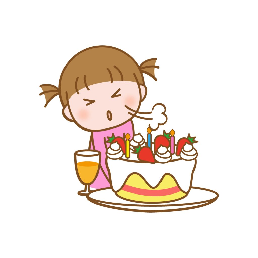 お誕生日おめでとう ケーキのロ