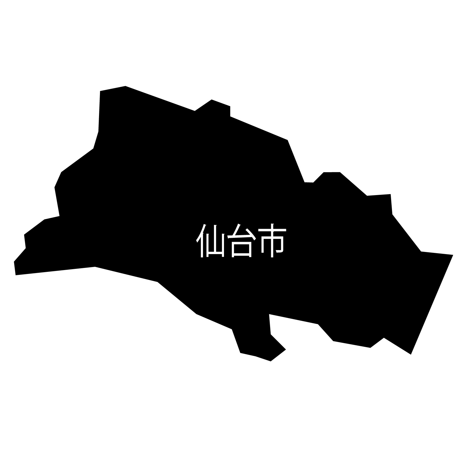 「仙台市」のアイコン素材です。 現地の案内図や旅行のしおりやアイコン素材として色々な場面で役立つと思 - シムム