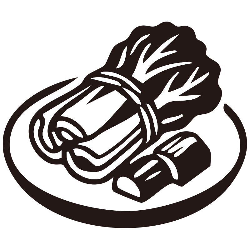 ほうれん草を描いた、手書き風の