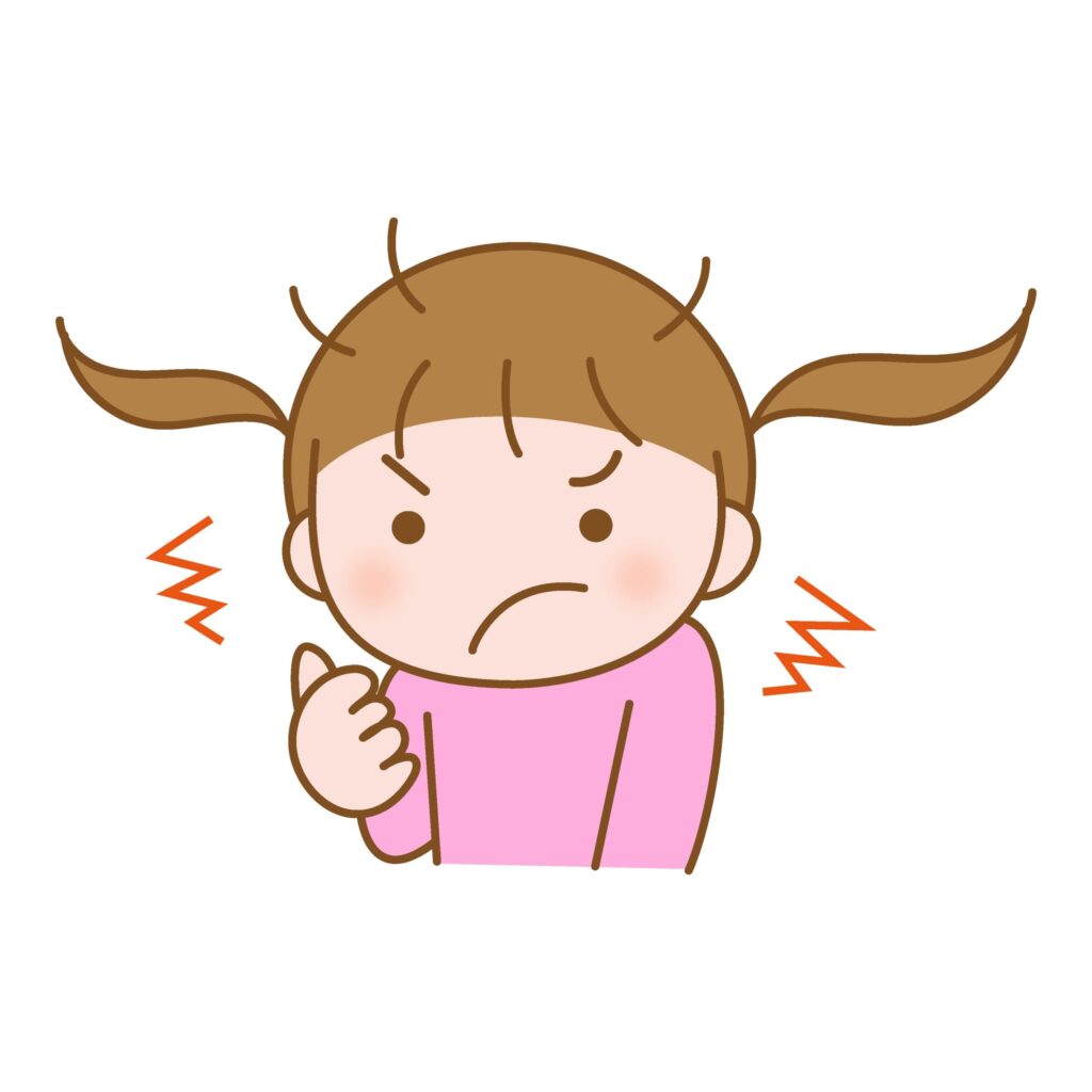 人物の表情イラストです。 怒っ