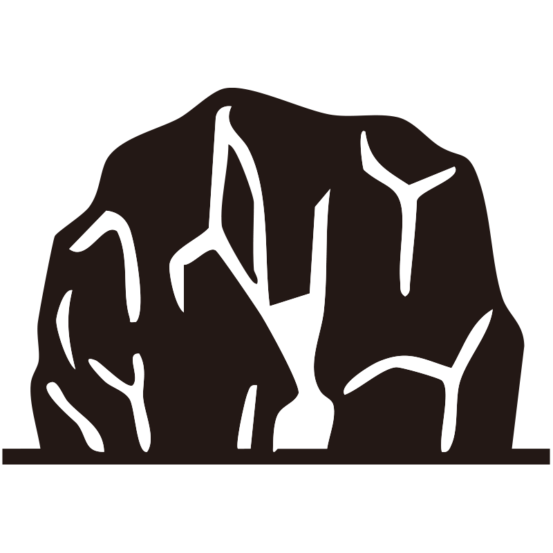 岩の特徴を捉えた、洗練されたシ