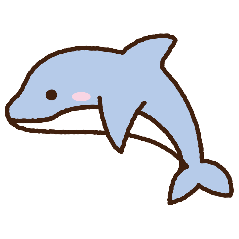 いるかを優しいパステル調で表現