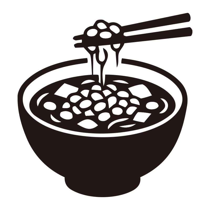 納豆汁を描いた、手書き風の温か