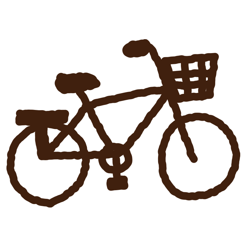 スマートなシルエットの自転車（