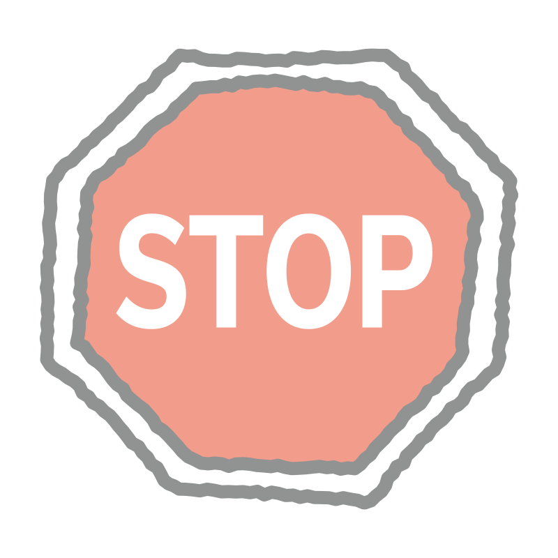 標識を描いた、手書き風の温かみ