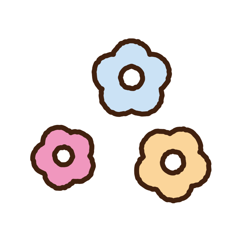 4枚の花びらを持つ、シンプルで