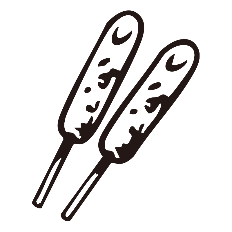 きりたんぽを描いたシンプルなモ