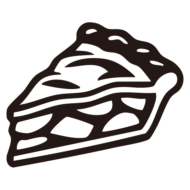 アップルパイを描いたシンプルな