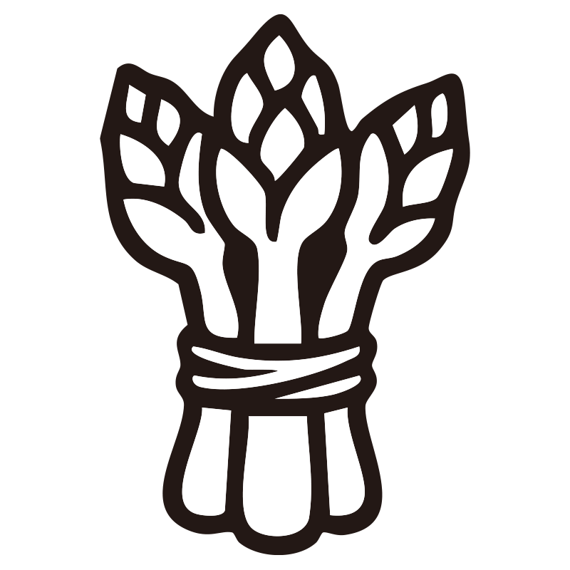 アスパラを描いたシンプルなモノ