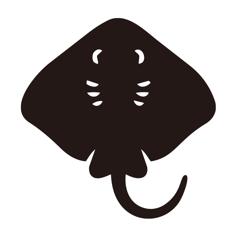 えいをシンプルに描いた、透過P