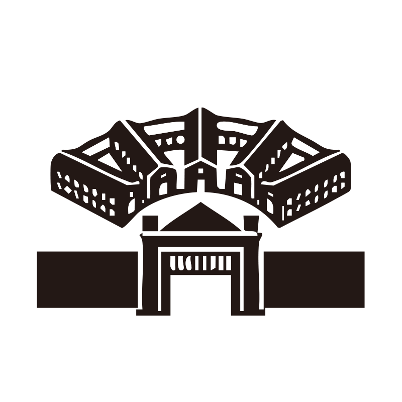 刑務所を描いたシンプルなモノク