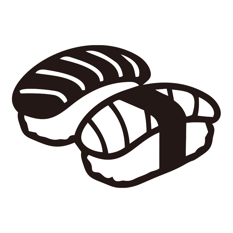 握りずしを描いたシンプルなモノ