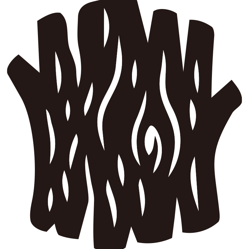 樹の幹の特徴を捉えた、洗練され