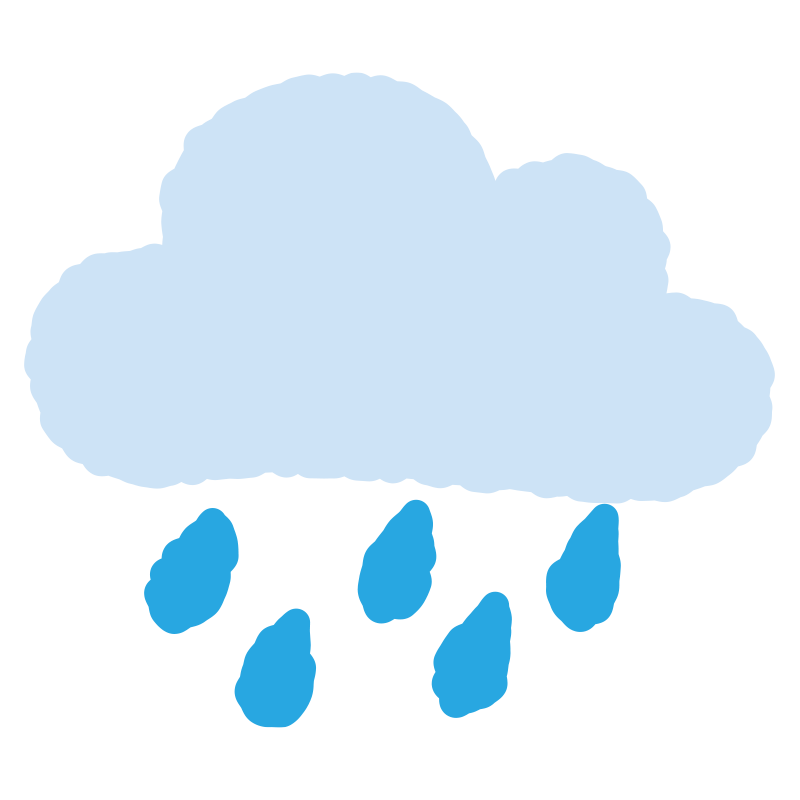 天気を描いた、手書き風の温かみ