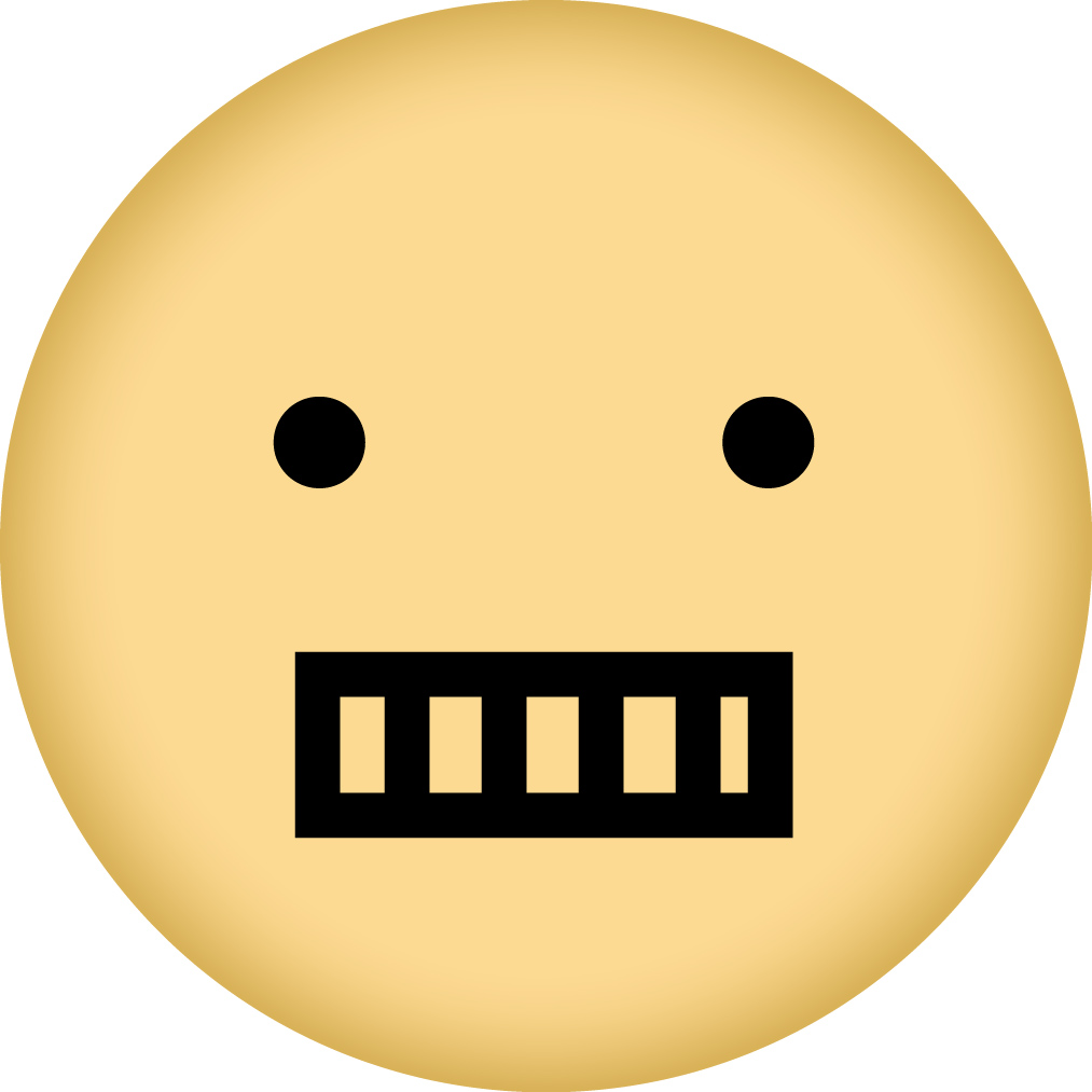 顔アイコンシリーズ「嫌な顔」の