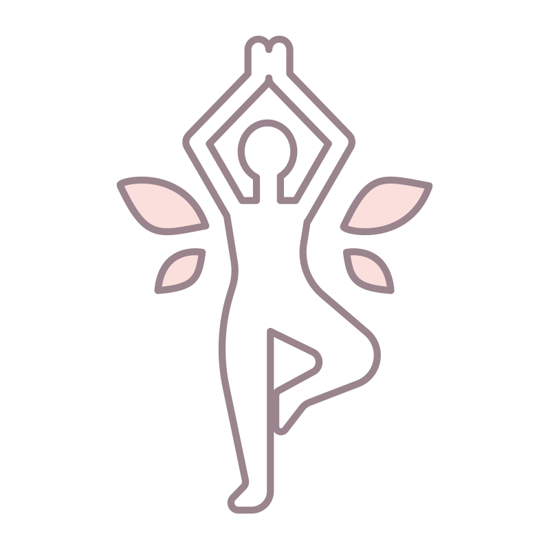 ヨガを描いた､手書き風の温かみ