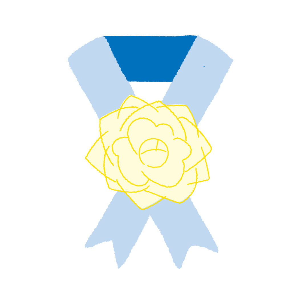 手書きのバラをモチーフにした父