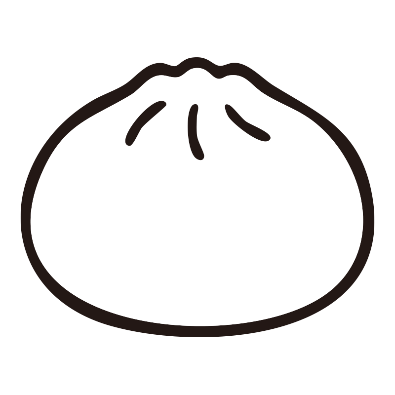 にくまんを描いたシンプルなモノ