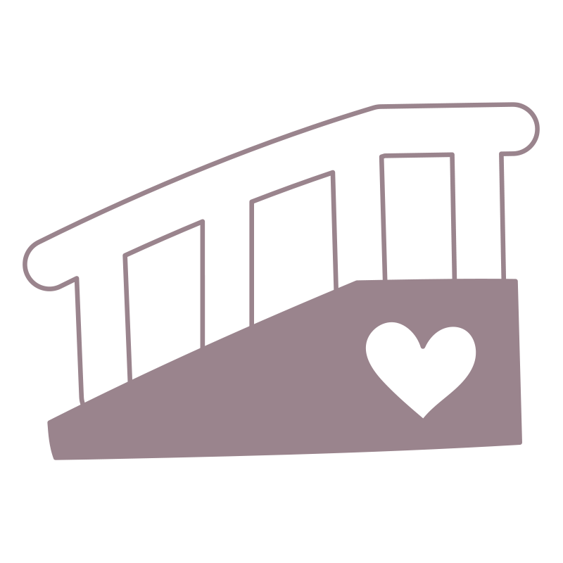 スロープを描いた､手書き風の温