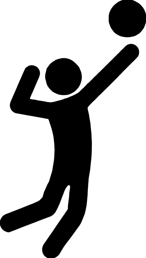 「バレーボール」棒人間のかわい