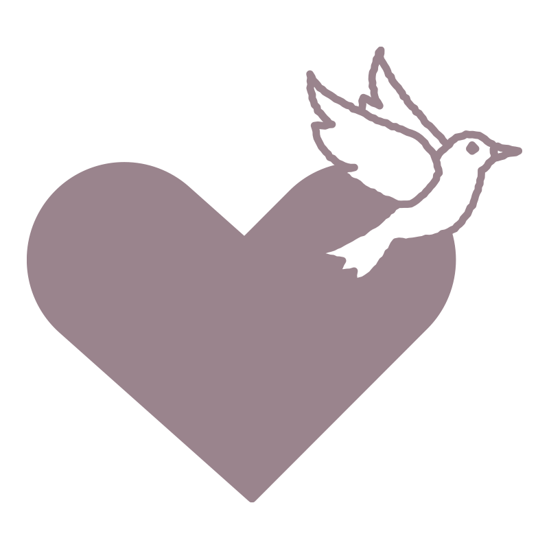 オープンハートを描いた､手書き