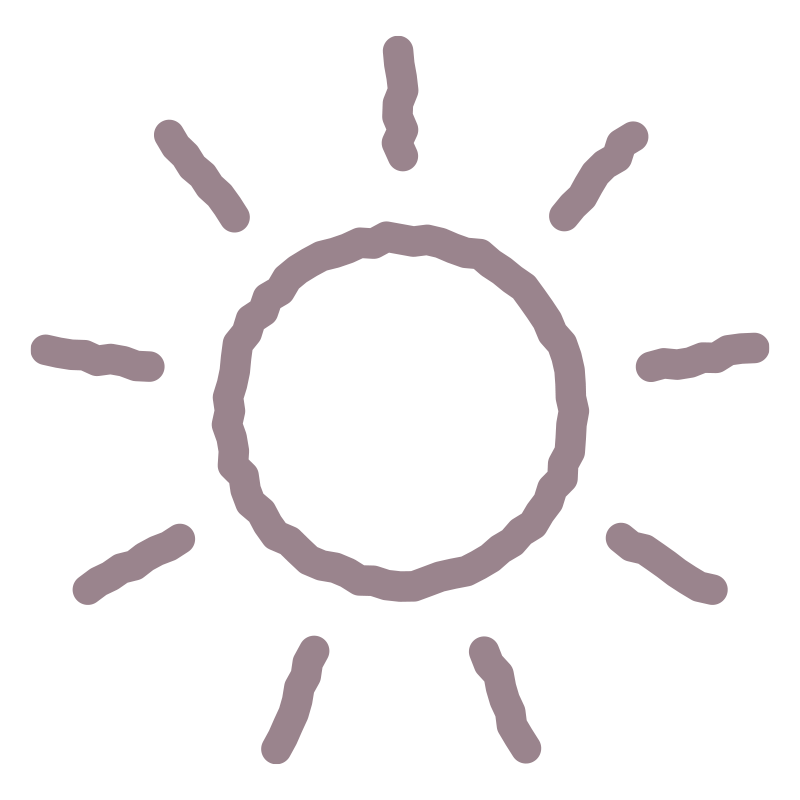 太陽を優しい色彩で表現した､手