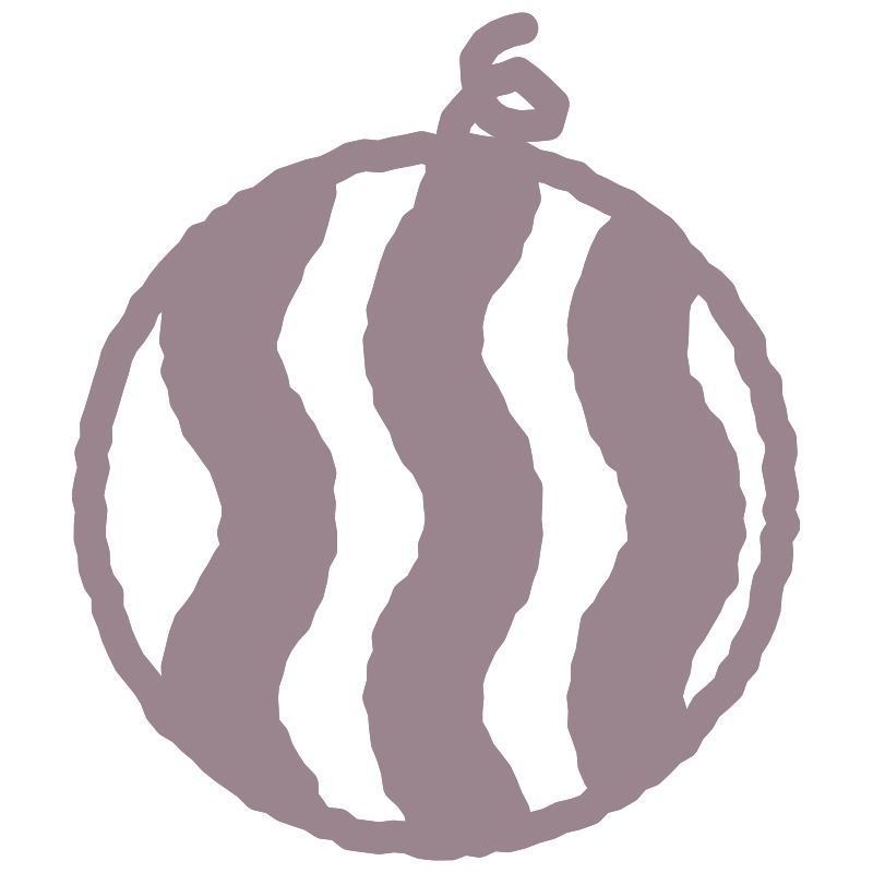 すいかを優しい色彩で表現した､