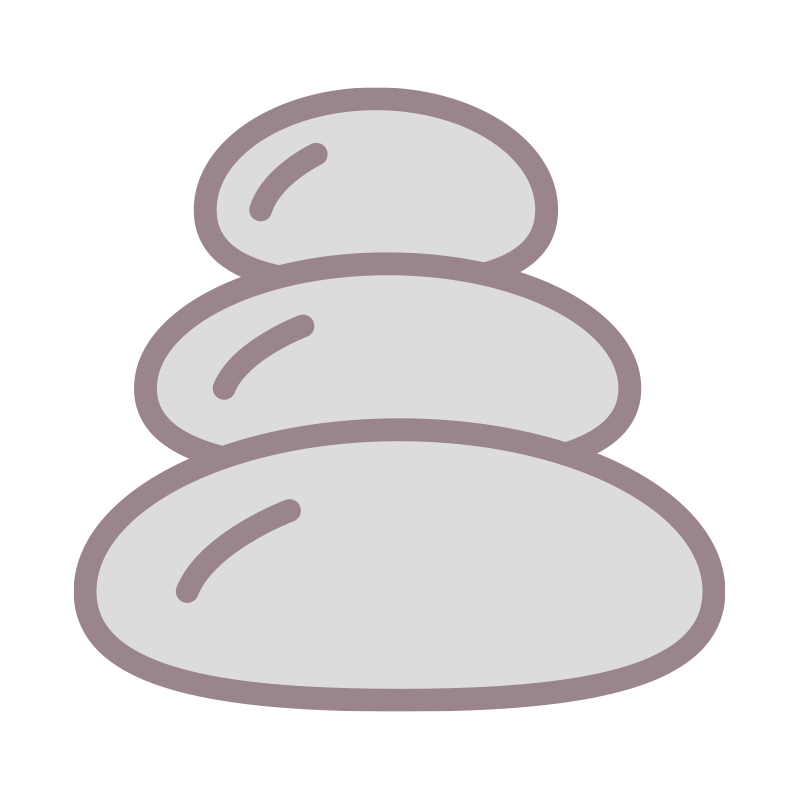 マッサージストーンを描いた､手