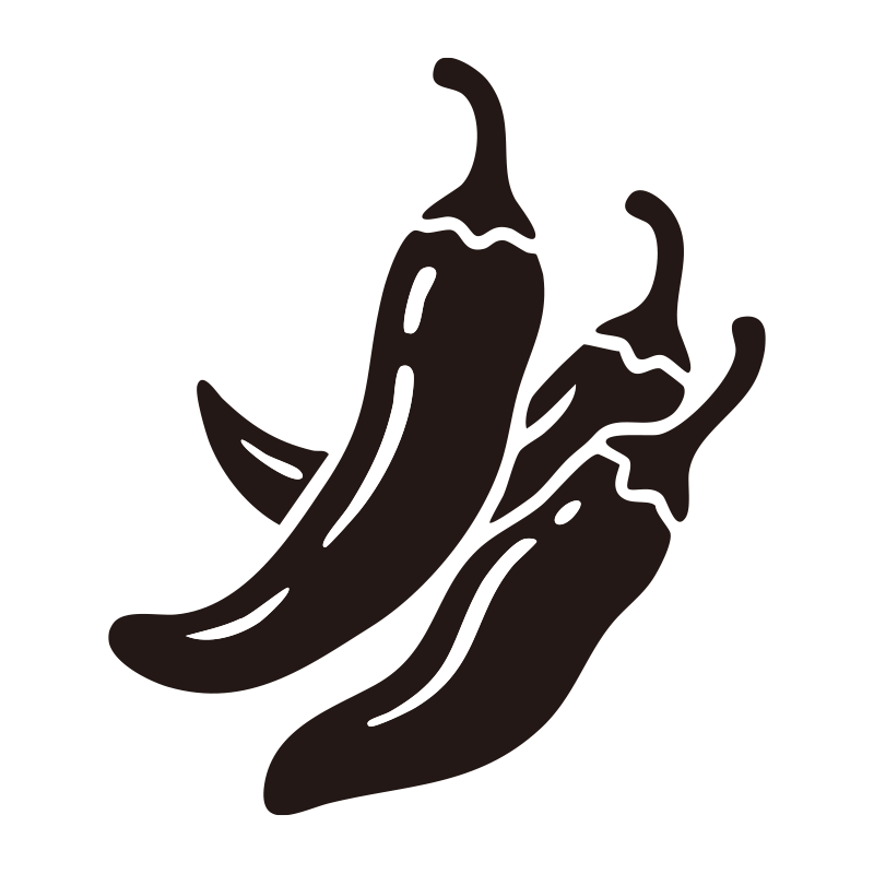 とうがらしを描いたシンプルなモ