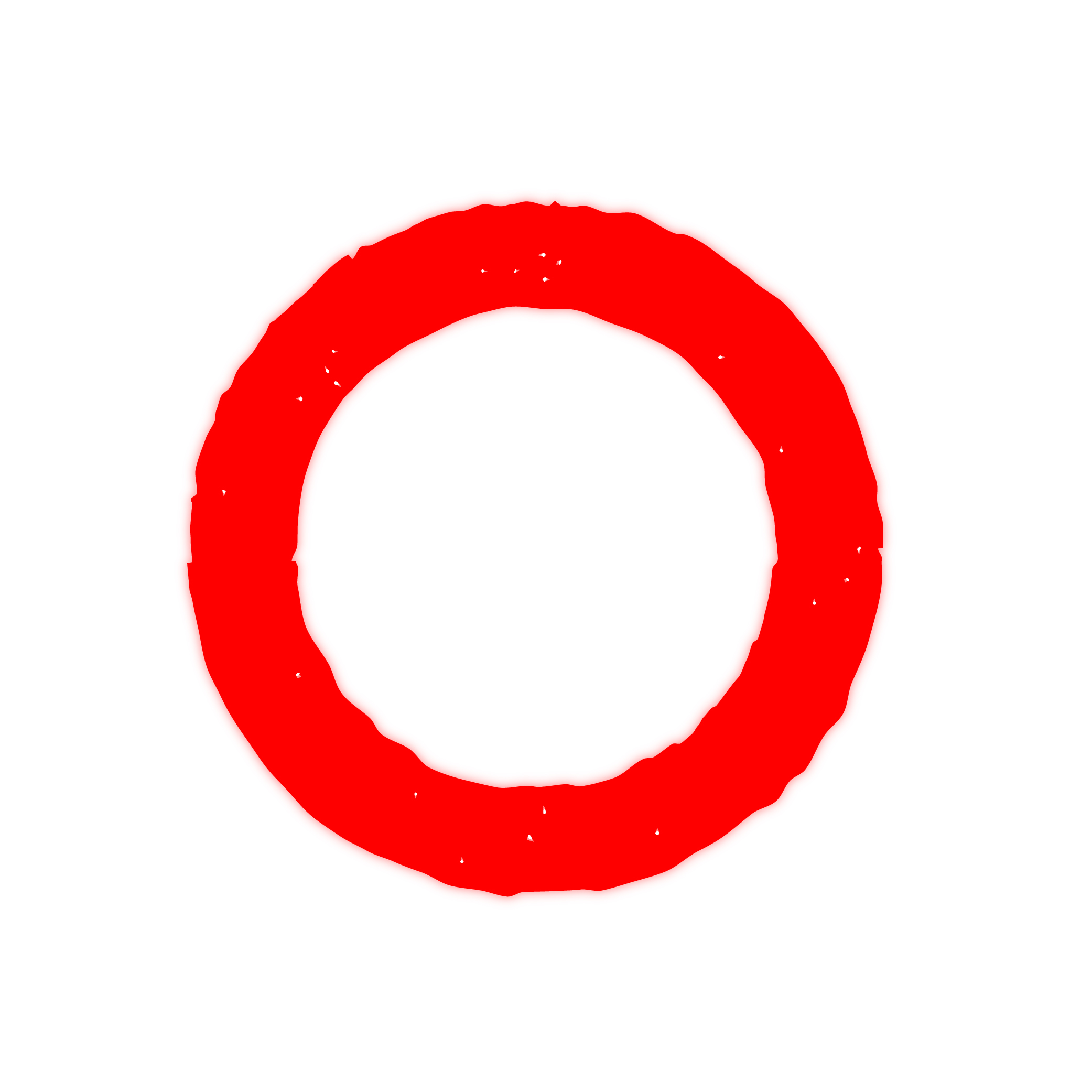 赤色のハンコ風丸マーク(OK・丸・円・正解・circle)アイコン素材です。Webサイト、SNS投稿 - シムム