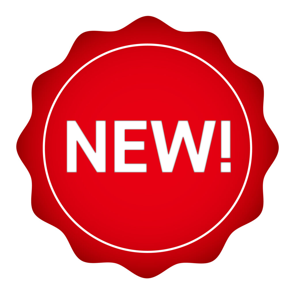 赤色のNEWアイコン（ニュー・