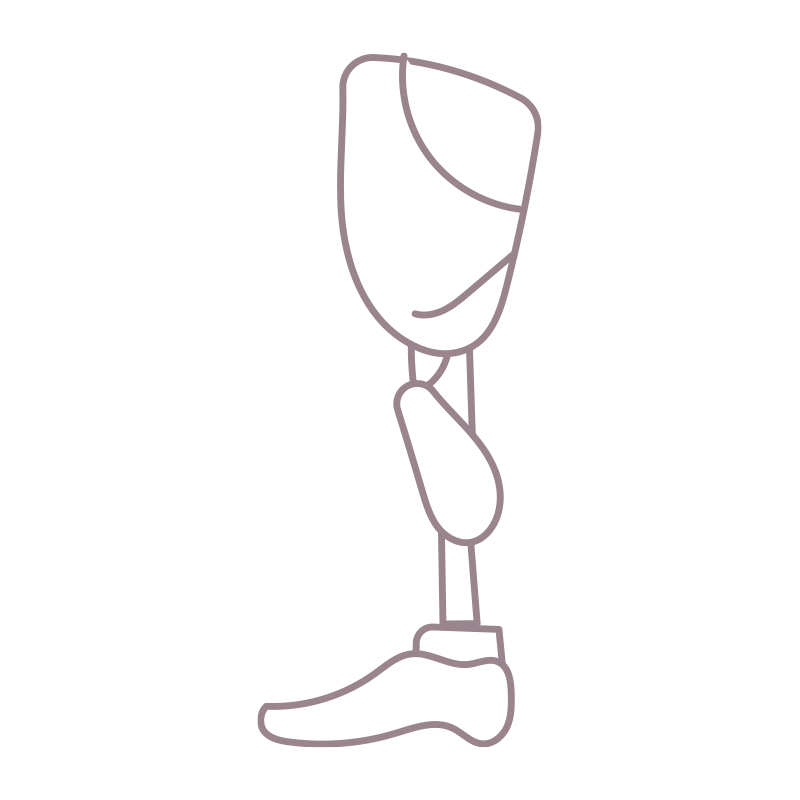 義足を描いた､手書き風の温かみ