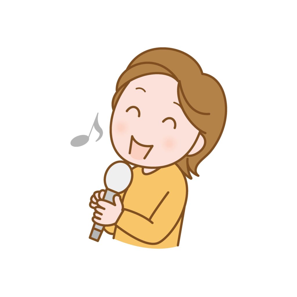 人物のイラストです。 カラオケ