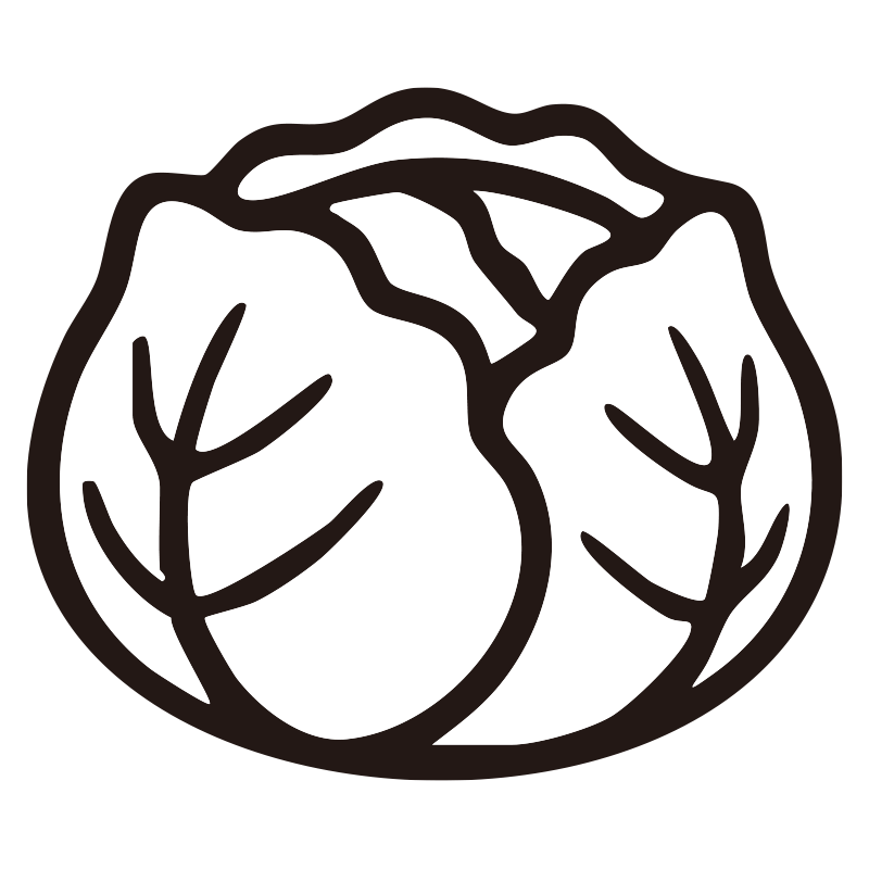 キャベツを描いたシンプルなモノ