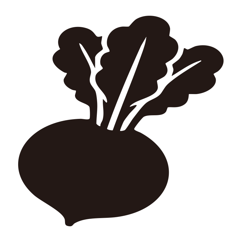 蕪を描いたシンプルなモノクロシ