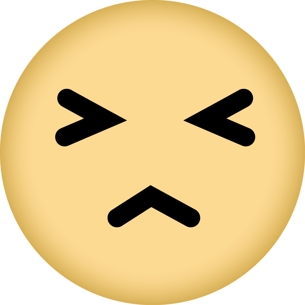 顔アイコンシリーズ「落ち込む顔