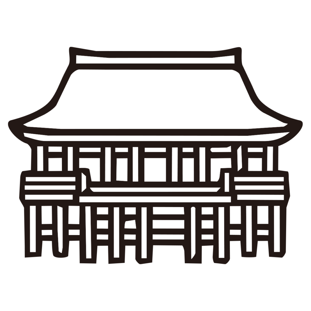 清水を描いたシンプルなモノクロ