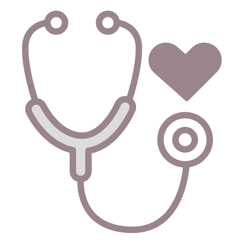 聴診器を描いた､手書き風の温か