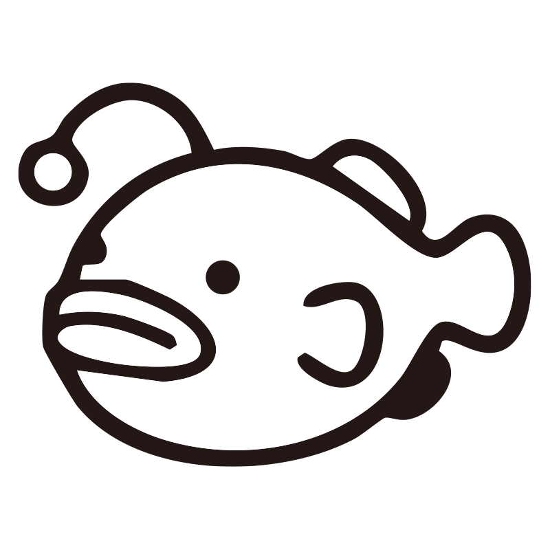 あんこうを描いたシンプルなモノ