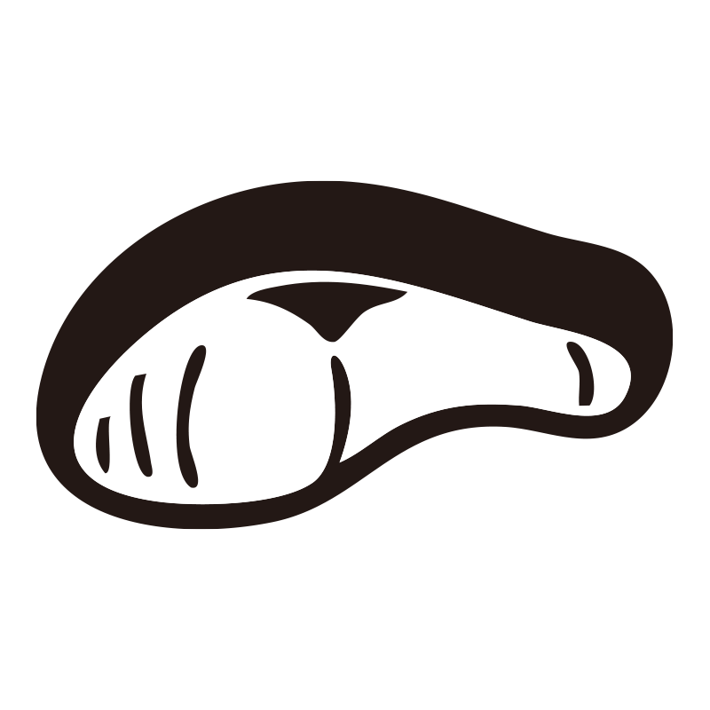 鮭を描いたシンプルなモノクロシ