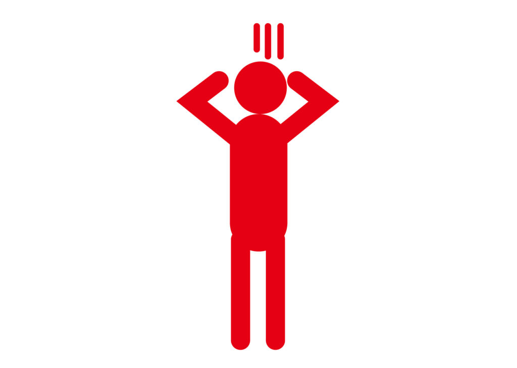 「落ち込む」棒人間のかわいいア