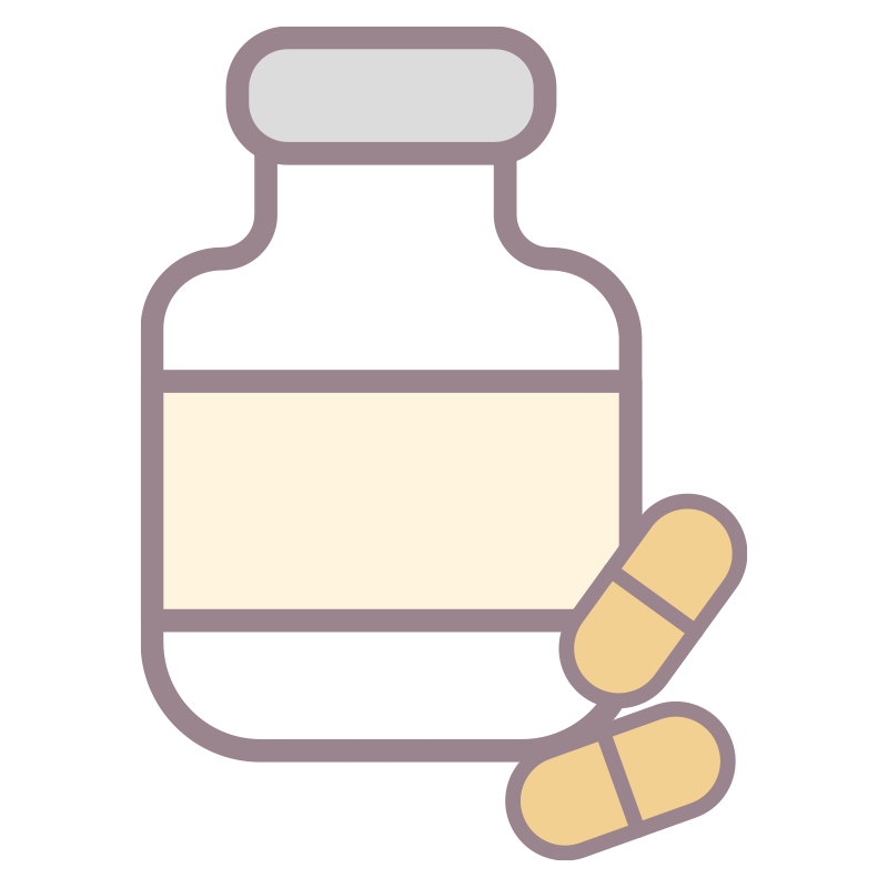 ビタミン剤を描いた､手書き風の