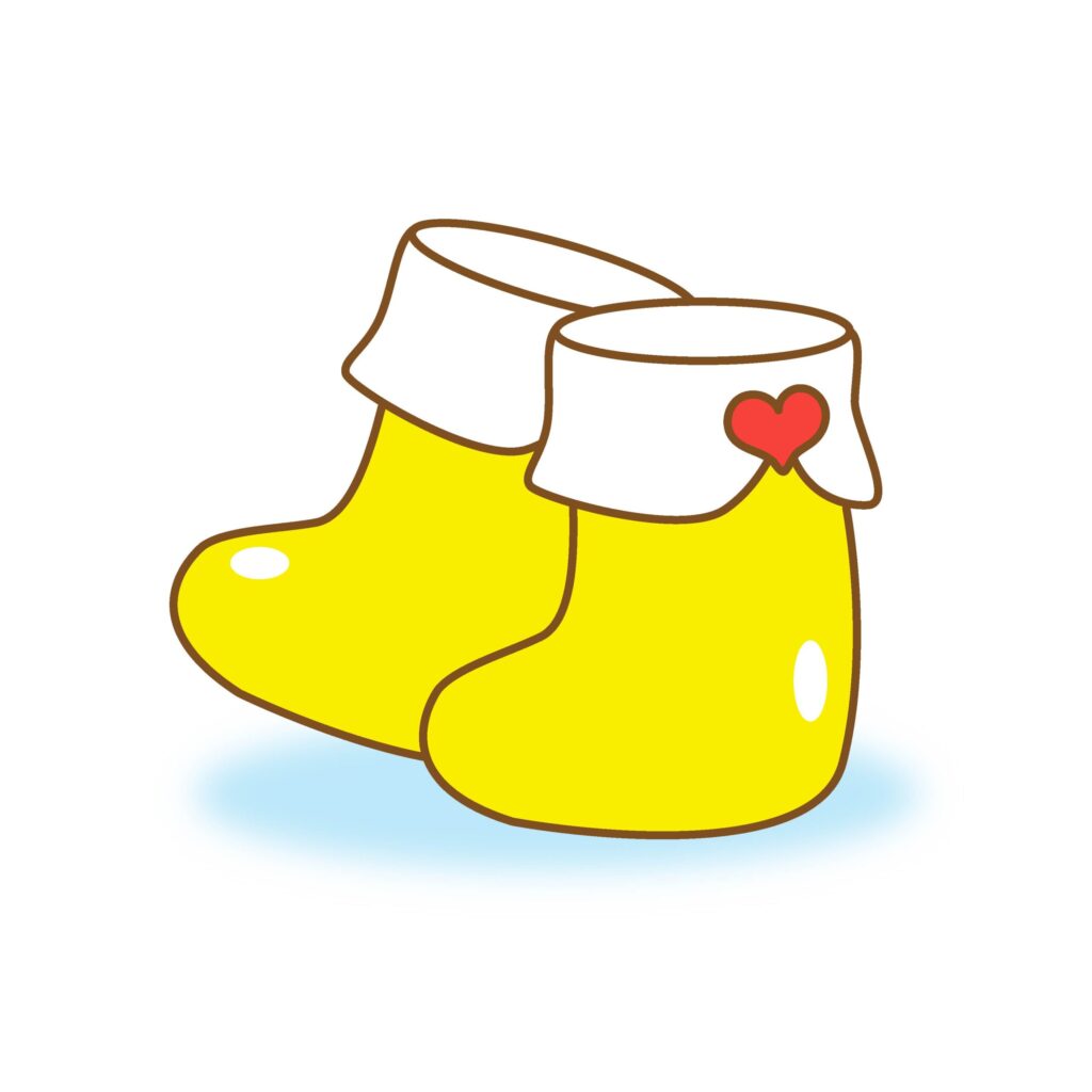 長靴のイラスト素材です。 黄色