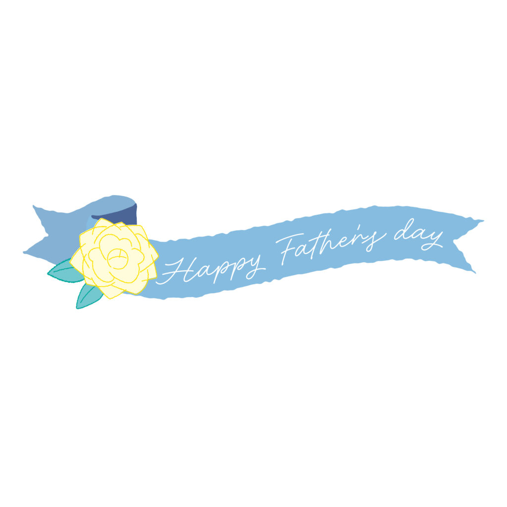 手書きのバラをモチーフにした父