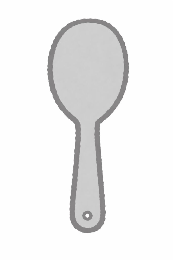 「しゃもじ」手書き風のかわいい