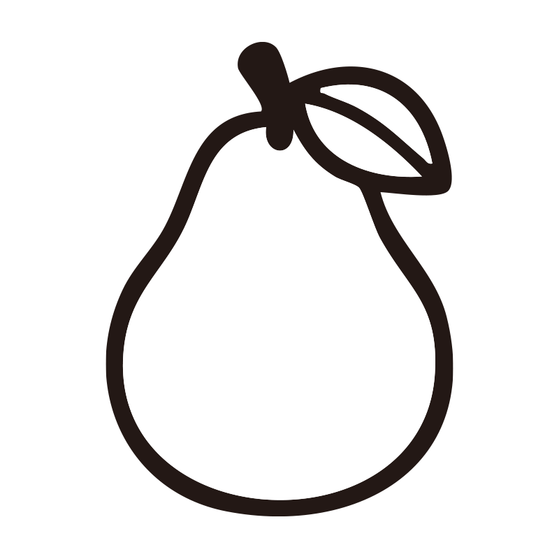 ラ・フランスを描いたシンプルな