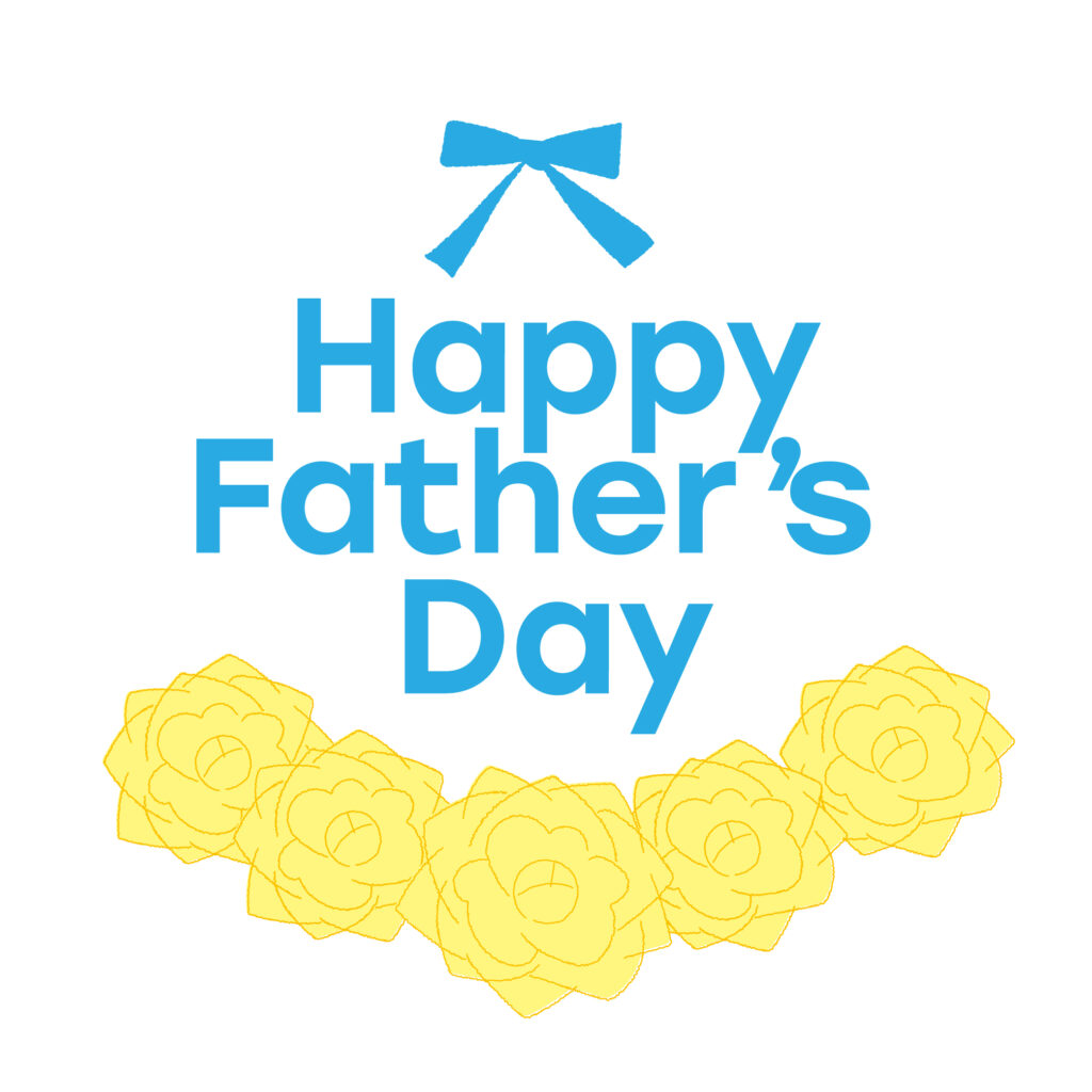 手書きのバラをモチーフにした父
