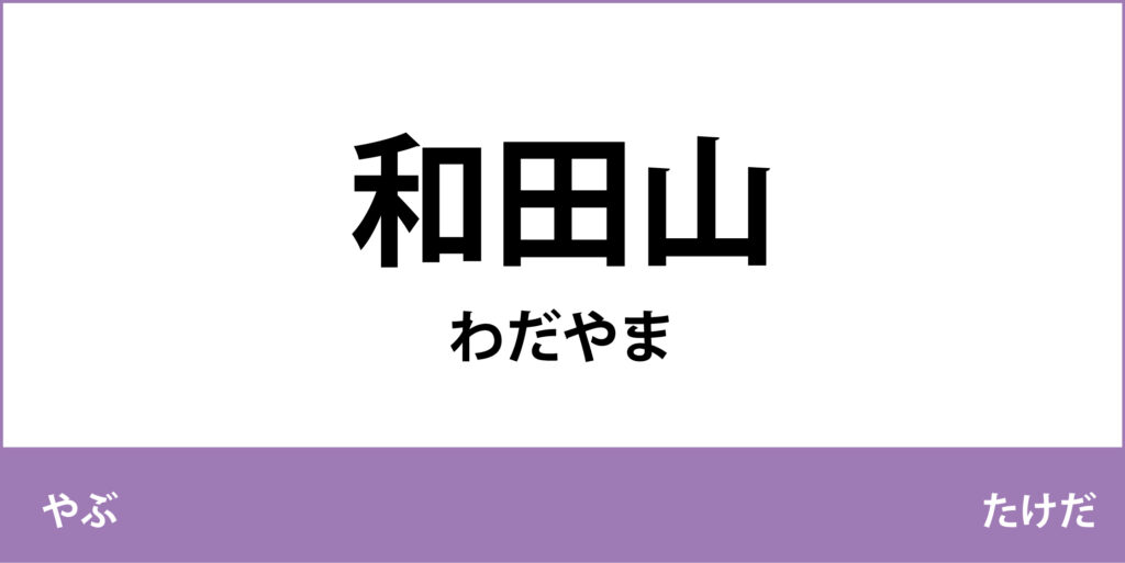 駅名標「和田山駅」のアイコンで