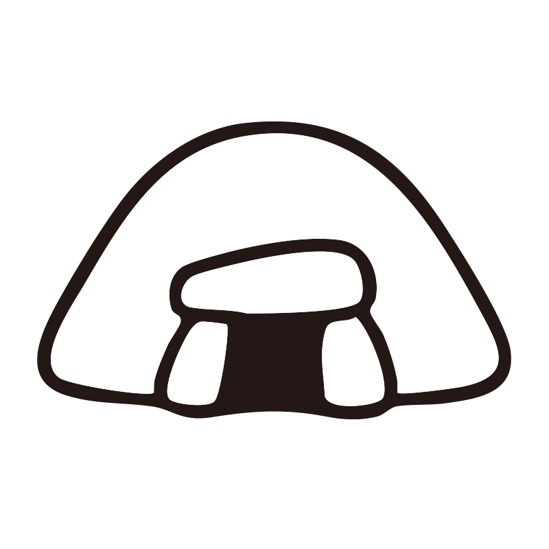 古墳を描いたシンプルなモノクロ